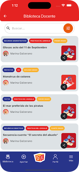 Biblioteca de planificaciones y secuencias didácticas en la app Desafíos Educativos